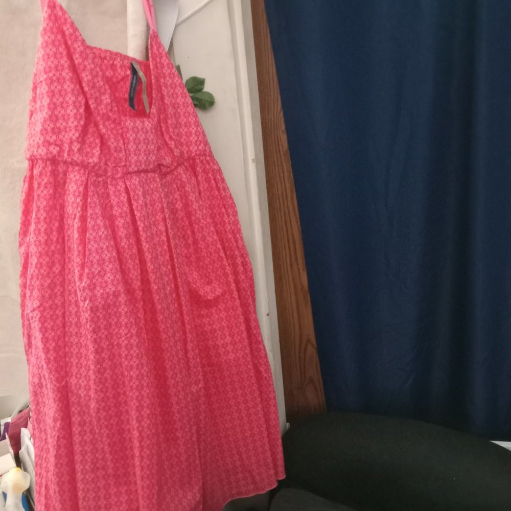 LEI  Girls Pink with Peach Floral Flower DRESS, XL, Adjustable Straps